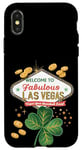 Coque pour iPhone X/XS Shamrock Crazy - Jeu de hasard pour la Saint-Patrick de Las Vegas