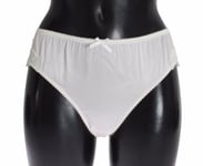 Dolce & Gabbana sous-Vêtement Satin Blanc Extensible Culotte Slip S.IT1 / XS