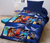 Home Linen Passion Ibiza 2-Piece Duvet Cover Set, 140 x 200 cm, Microfibre, Multi-Coloured: Blue Orange Yellow