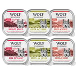 Wolf of Wilderness Adult - Single Protein 6 x 300 g portionsform - Mixpack: nötkött, kalkon, lamm