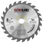 Saxton Lame de scie circulaire TCT plate 210 mm x 24 dents x 25,4 mm pour scie Evolution.[G356]