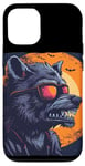 Coque pour iPhone 12/12 Pro Loup-garou amusant avec lunettes de soleil pour les amateurs de loups-garous