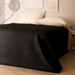 HOMLA Zemi New Bedspread with Embossing Black 200 x 220 cm