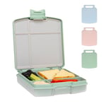 Ubbi Bento Lunch Box for Kids with 4 Compartments, BPA-Free, Leakproof, Dishwasher Safe, Food-Safe Material, Portion-Controlled Lunch Container, Sage Green