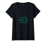 Womens Bulges Make Me Smile Mens Womens Naughty Humor Adult V-Neck T-Shirt