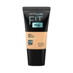 Maybelline Fit Me Matte & Poreless 16 Hour Foundation Tube 18ml – 128 Warm Nude