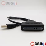 15+7 22pins cable sata hdd 2.5" vers usb 2.0 Câble Adaptateur disque dur 2.5"