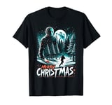 Merry Christmas Festive Slasher Candy Cane Menace T-Shirt