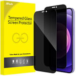 JETech Privacy Full Coverage Screen Protector for iPhone 12 mini 5.4-Inch, Anti-Spy Tempered Glass Film, Edge to Edge Protection Case-Friendly, 2-Pack