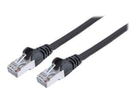 Intellinet Network Patch Cable, Cat7 Cable/Cat6A Plugs, 0.5m, Black, Copper, S/FTP, LSOH / LSZH, PVC, RJ45, Gold Plated Contacts, Snagless, Booted, Lifetime Warranty, Polybag - Cordon de...