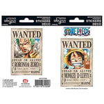 ABYstyle - ONE PIECE - Stickers - 16x11cm- Wanted Luffy/Zoro