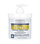 Advanced Clinicals, Retinol, Advanced Firming Cream, Fragrance Free, 16 oz 454g