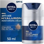 NIVEA MEN Anti-Age Hyaluron SPF15 Moisturising Cream 50 ml (Pack of 1) 