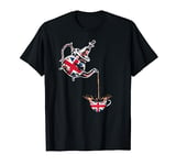 Union Jack Flag Of The United Kingdom With Teapot & Teacup T-Shirt