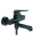 Ibergrif M13107B Robinet pour baignoire et douche, avec douchette, tuyau et support, noir