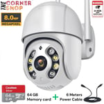 8MP BESDER PTZ Wireless Camera Outdoor WIFI IP CCTV Security Smart Calving 64GB