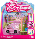 Barbie Mini BarbieLand Doll & Toy Vehicle Set, 1.5-inch Barbie Doll & Convertib