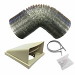 SIA D7 Universal Kitchen Cooker Hood Extractor Fan Ducting Vent Kit 150mm x 3m