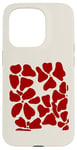 Coque pour iPhone 15 Pro Bordeaux Rouge Bordeaux Abstrait Floral