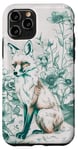 Coque pour iPhone 11 Pro Green Fox Chinoiserie French Esthétique Toile Fille