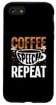 Coque pour iPhone SE (2020) / 7 / 8 Coffee Speech Repeat Amoureux Café Parole