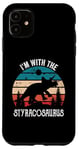 iPhone 11 I'm With The Dinosaur Styracosaurus, Retro Dino Gifts Kids Case