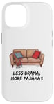 Coque pour iPhone 14 Pyjama introverti pour l'anxiété sociale Stay at Home Zone de confort