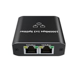 Tlily - RéPartiteur Ethernet 1 à 2 - Adaptateur RéPartiteur RéSeau Haute Vitesse 1000 Mbps avec Câble D'Alimentation usb pour Câble Cat5/5E/6/7/8