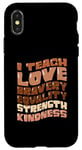 Coque pour iPhone X/XS Groovy I Teach Black History Month Melanine African Teacher