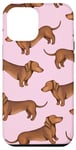 iPhone 13 Pro Max Cute Miniature Dachshund Sausage Dog Pattern Case