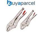 Crescent Locking Pliers Set Curved Jaw Mole Grips x2 CLP2SETN-08 XMS24MOLEGRP