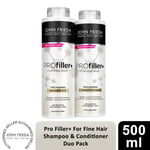 John Frieda Shampoo & Conditioner Duo Pack Pro Filler+ For Fine Hair, 500ml