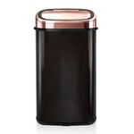 Tower 58L Sensor Bin - Black & Rose Gold