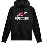 Hoodie alpinestars - Ride 4.0 svart röd vit xxl bomull