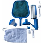 Kit Accessoires Entretien Piscine Hors Sol Doseur+Epuisette+Brosse+Aspi Vac+Thermomètre