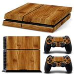 Mcbazel Autocollant antidérapant Autocollant en Vinyle Peau Couverture Plaques adhésives Autocollantes pour PS4 d'origine Uniquement (Pas pour PS4 Slim/Pro) Grain de Bois