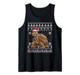 Funny Tortoise Ugly Christmas Sweater Santa Xmas PJs Tank Top