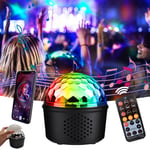 Disco Ball Party Light, Strobe Lamp with 9 Colors Sound Activated, Portable USB Powered Stage DJ Night Light with Bluetooth Speaker & Remote Control, Kid Teen Birthday Wedding Bar KTV Decorative
