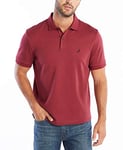 Nautica Men's Classic Fit Short Sleeve Soft Cotton Polo Shirt, Barolo Solid, Large