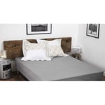 HOME LINGE PASSION, Fitted Sheet, Light Grey, 90 x 190 cm + 30 cm, 100% Cotton, 57 Thread Count, Oeko-TEX Label