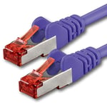 1aTTack.de 1x 50m - Câble patch câble réseau Cat 6 Cat6 RJ45 SFTP - violet