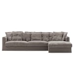 Upholstery For Le Grand Air 3-seater Sofa Linen Divan Right, Smokey Granite