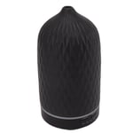 (Black EU Plug)Essential Oil Diffuser Humidifier Ceramic Rhomboid HG