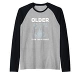 Vintage Rotary Dial Phone Older Than The Internet Raglan Baseball Tee