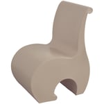 Fauteuil d'extérieur en résine canapé assise siège de jardin coul. tourterelle ocre mod. Eddy