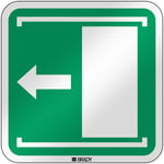 BRADY ISO Safety Sign - Door slides