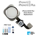 NEW iPhone 6S Complete Home Button Replacement with Gasket & Tools Silver/White