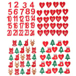 Christmas Label Advent Calendar Number Xmas Ornament Gift Felt Sticker