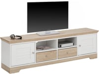 TV-taso Notio Living Ramona 160, tammi/valkoinen