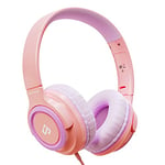 INFURTURE Kids Headphones with Microphone for Children Boys Girls, Volume Limit 94dB, On Ear Headphones,Wired Headphones for Teens School, Travel, Compatible with Cellphones, Tablets, PC, Kindle